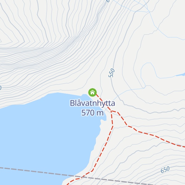 Map of Blåvatnhytta
