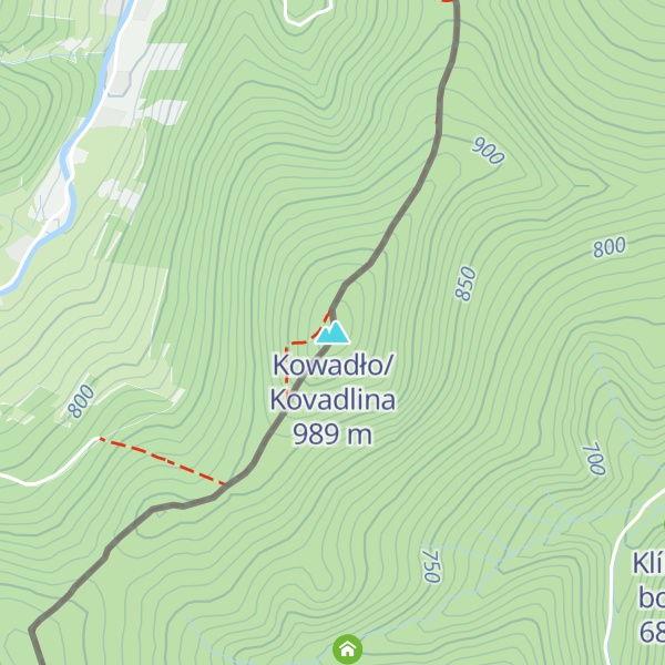 Map of Kowadło/Kovadlina