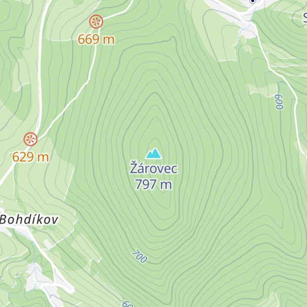 Map of Žárovec