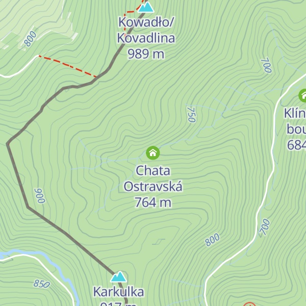 Map of Chata Ostravská