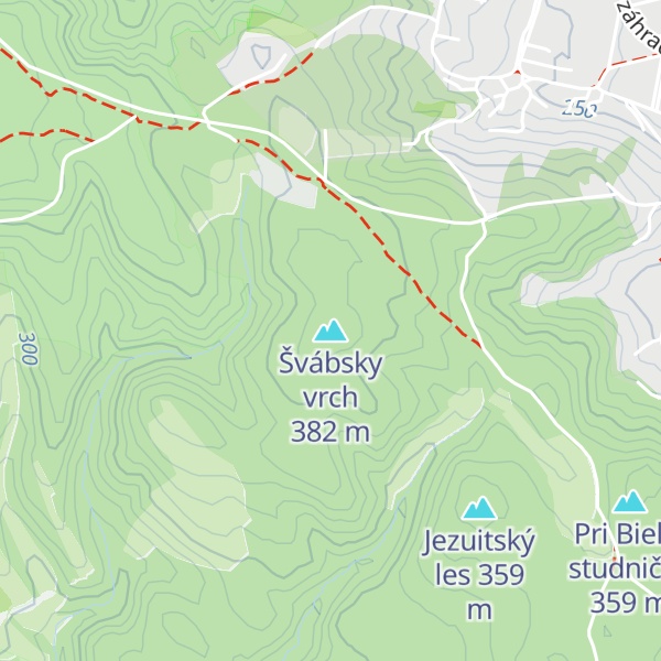 Map of Švábsky vrch