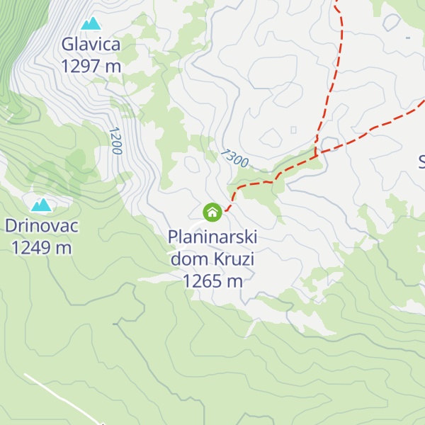 Map of Planinarski dom Kruzi
