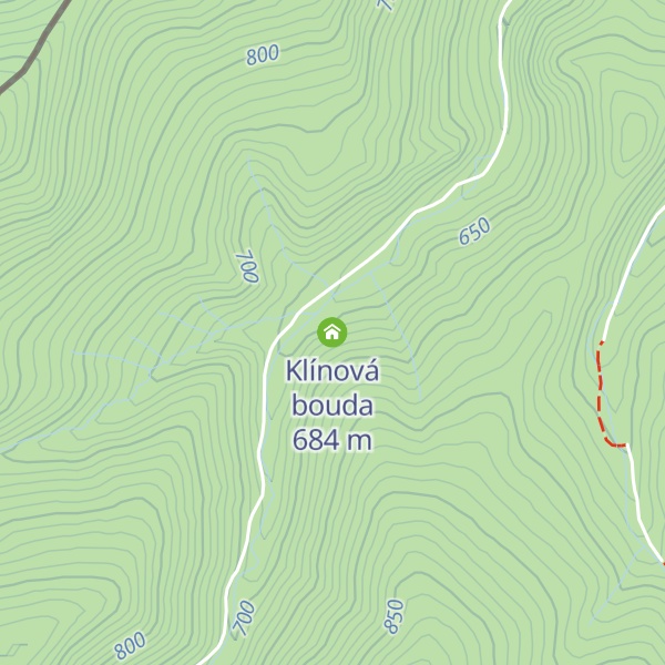 Map of Klínová bouda