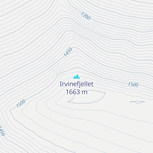 Map of Irvinefjellet