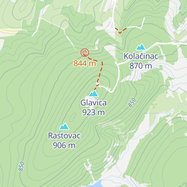 Map of Glavica