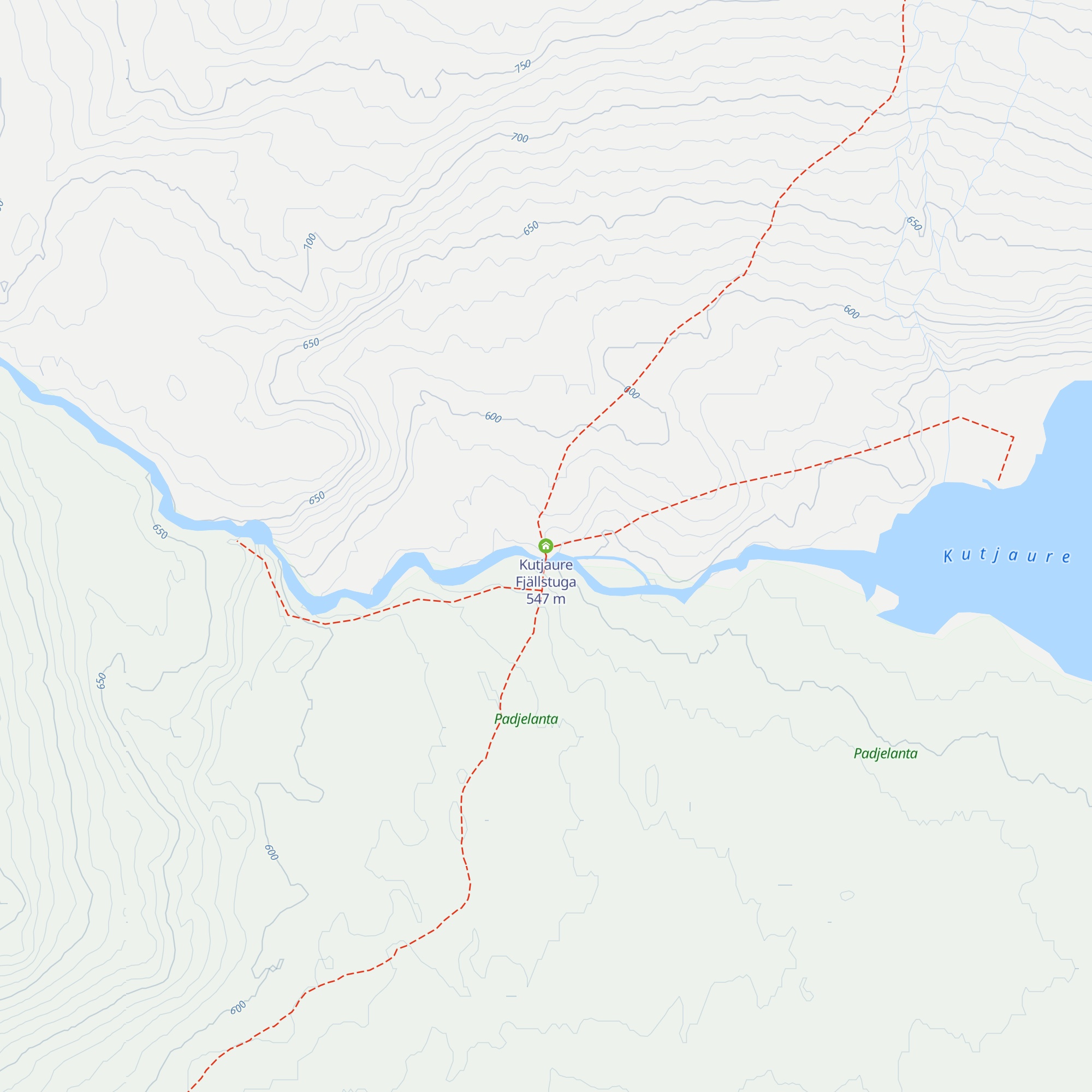 Kutjaure Fjällstuga map