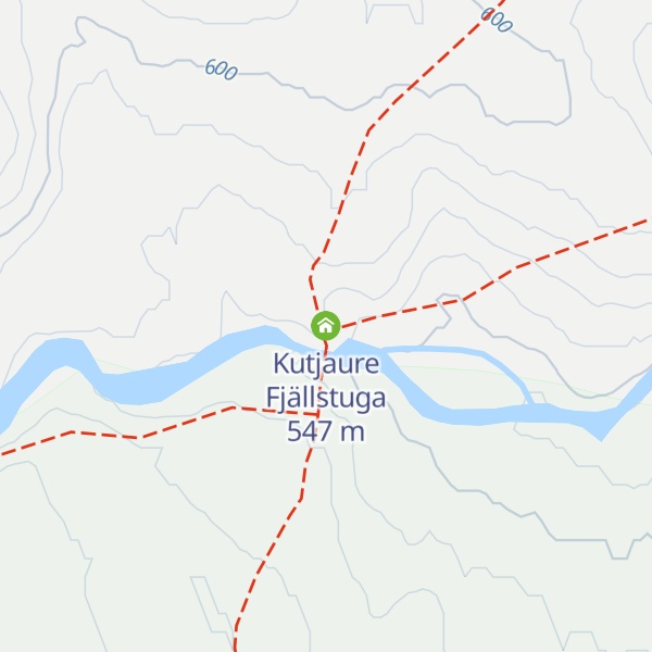 Map of Kutjaure Fjällstuga