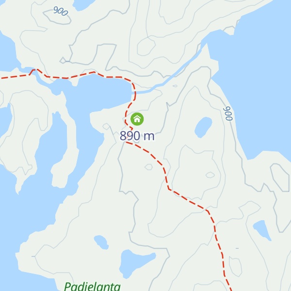 Map of Duottar Fjällstuga