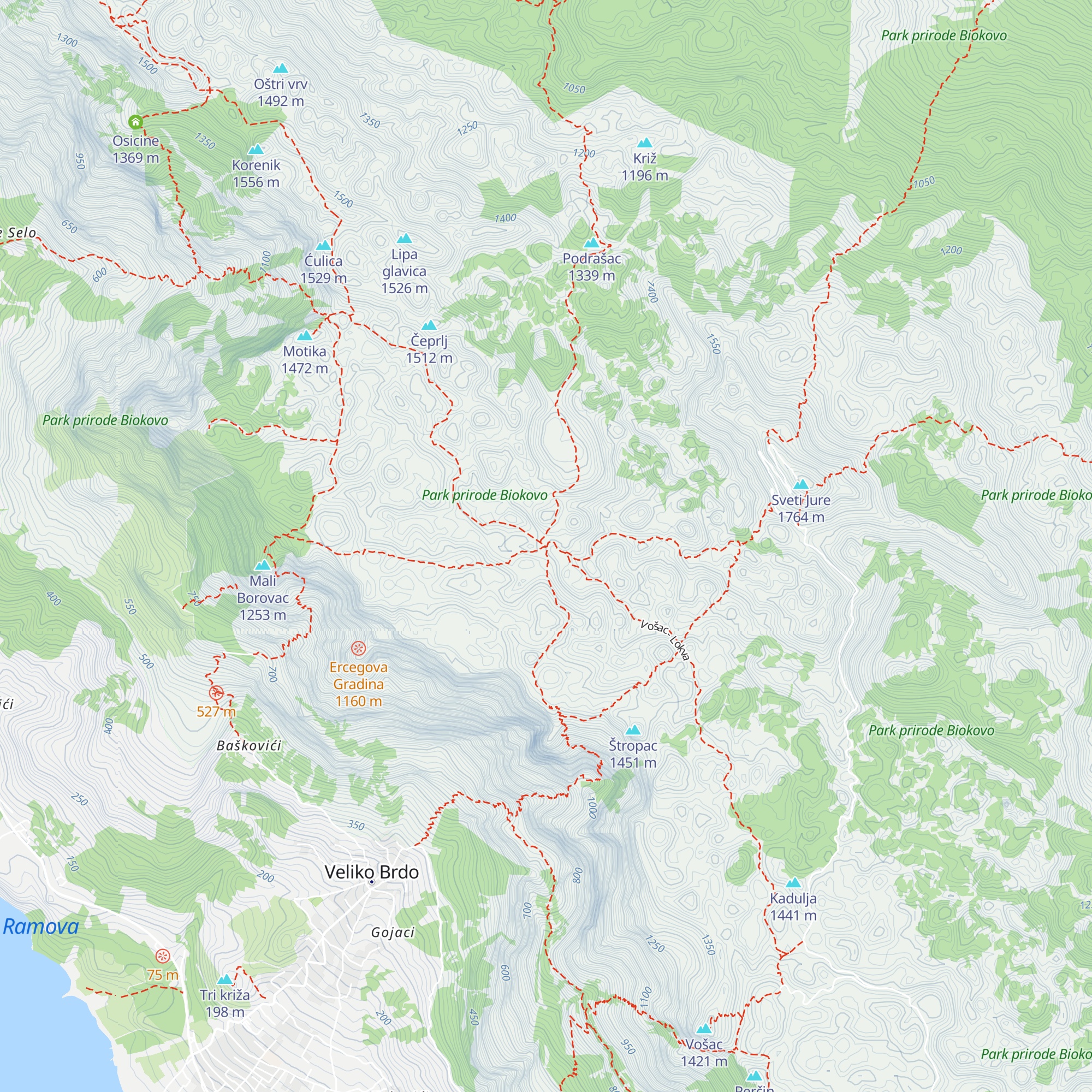 Slobodan Ravlić Mountain Lodge on Lokva map