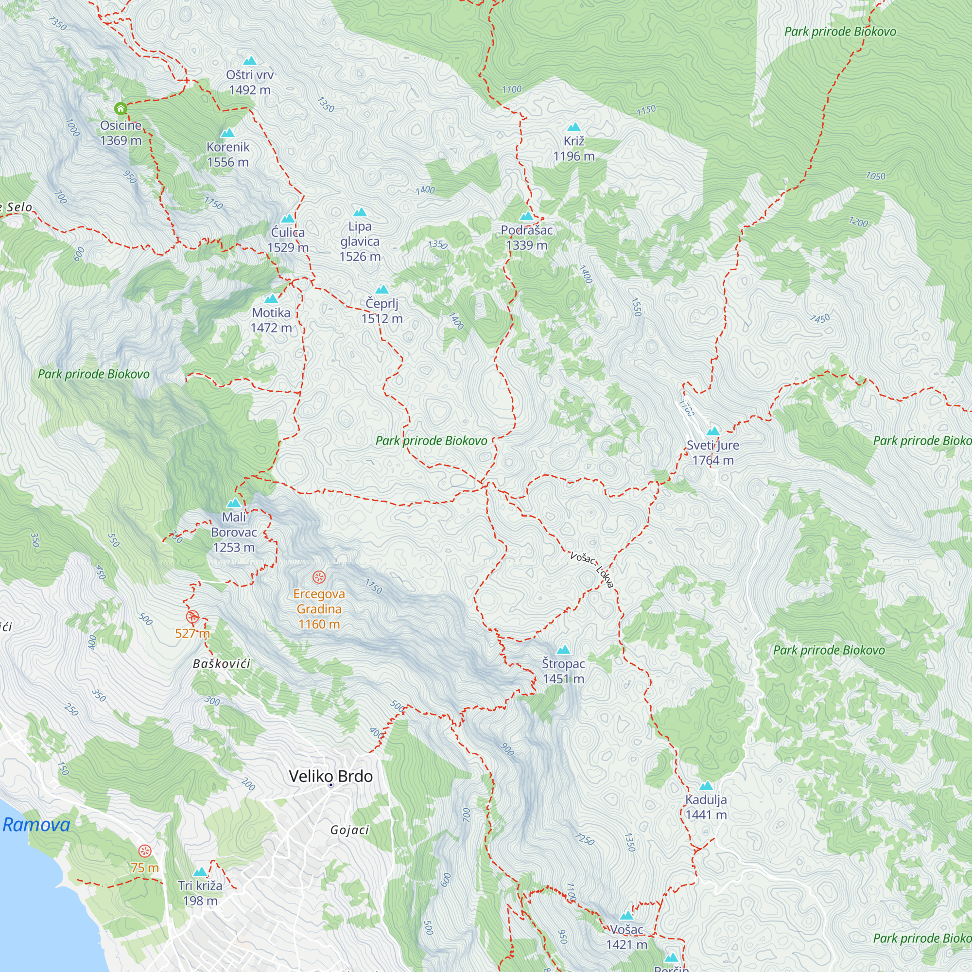 Slobodan Ravlić Mountain Lodge on Lokva map