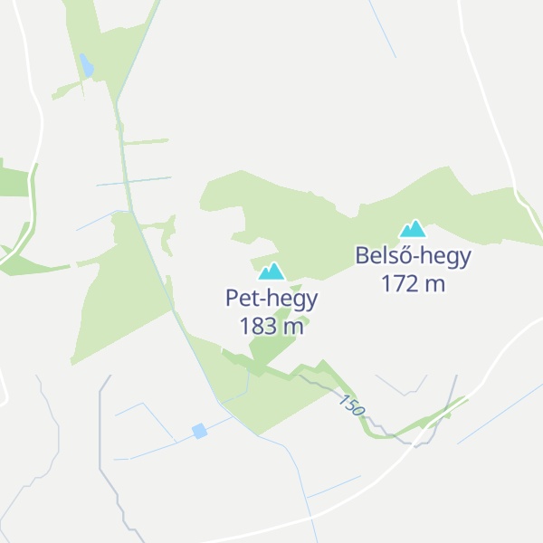 Map of Pet-hegy