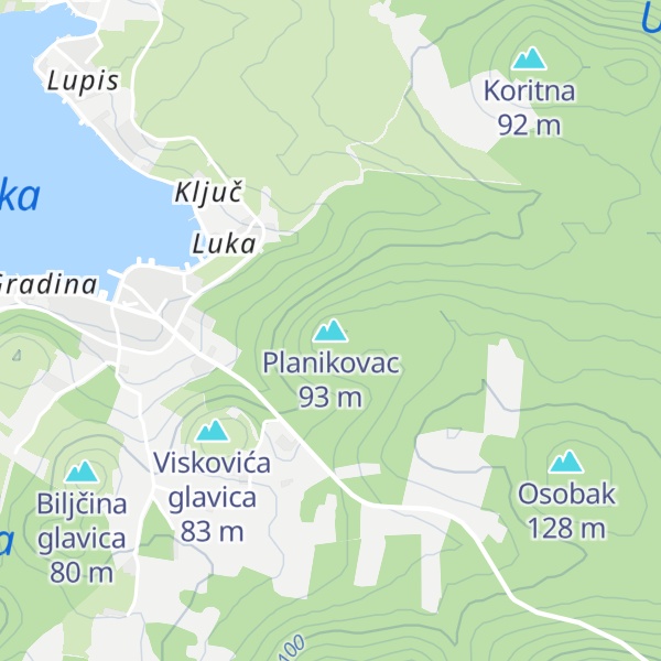 Map of Planikovac