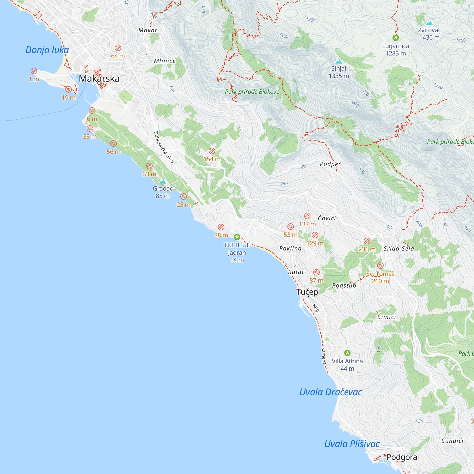 TUI BLUE Jadran map