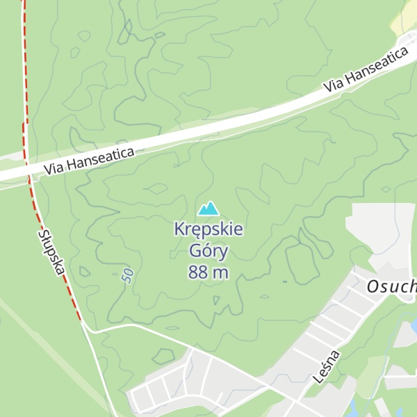 Map of Krępskie Góry