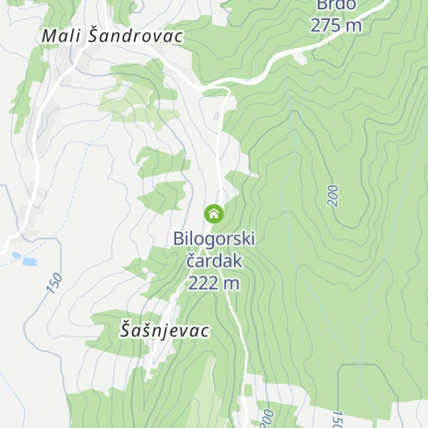 Map of Bilogorski čardak