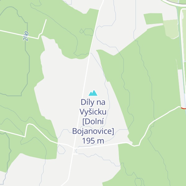 Map of Díly na Vyšicku [Dolní Bojanovice]