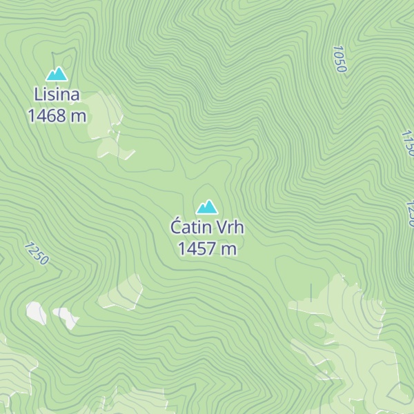 Map of Ćatin Vrh