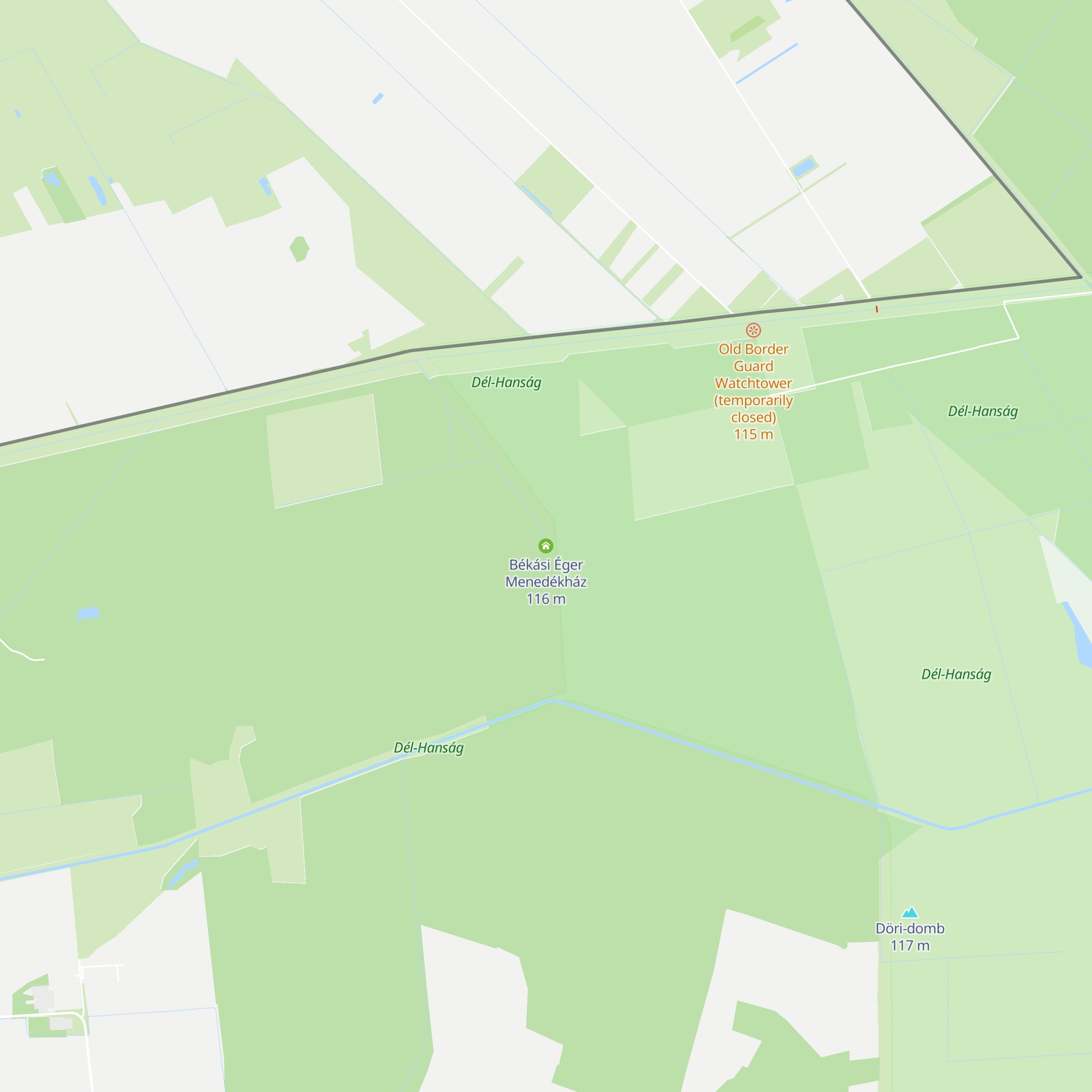 Békási Éger Menedékház map