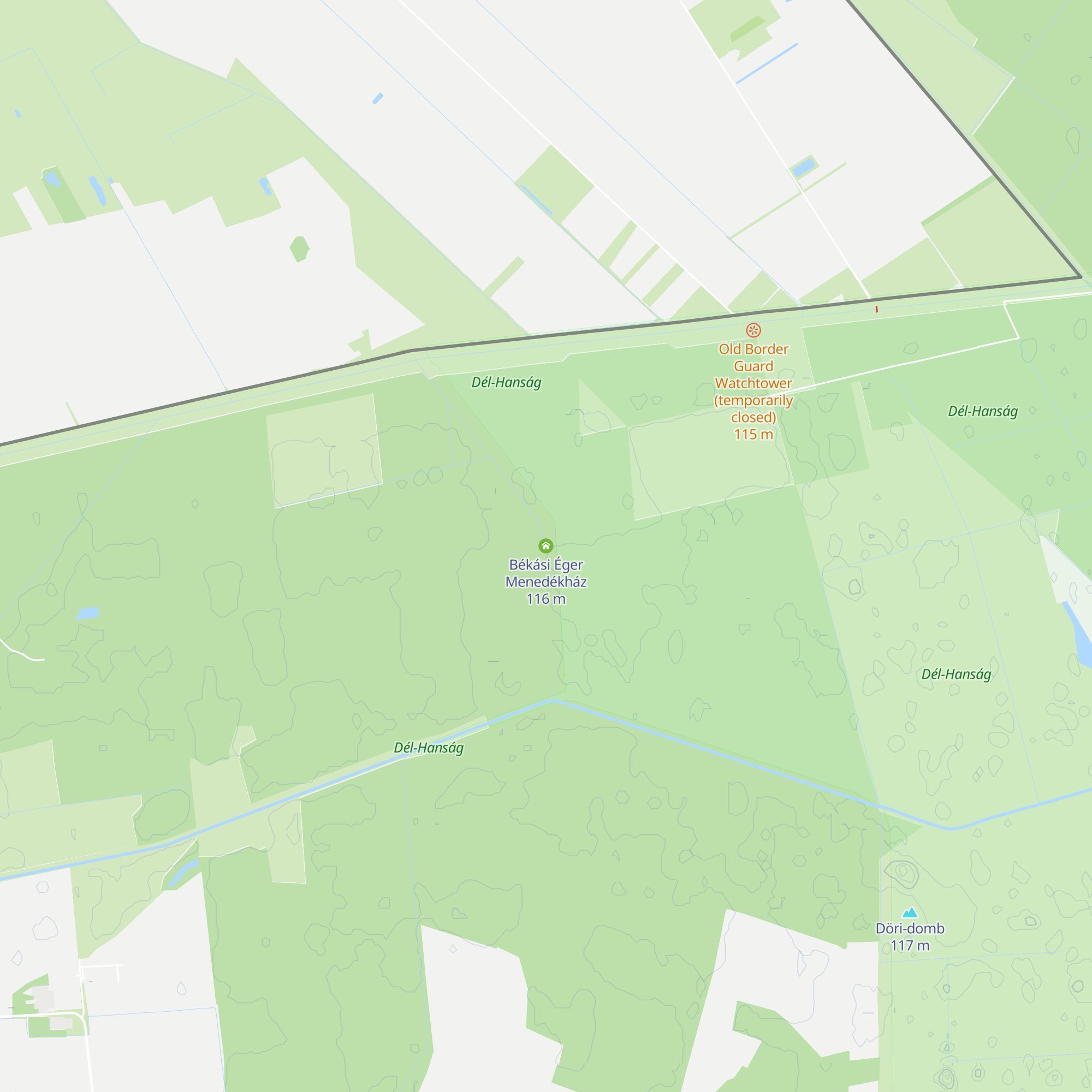 Békási Éger Menedékház map