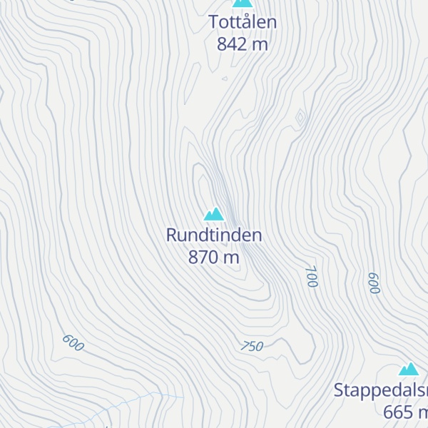 Map of Rundtinden