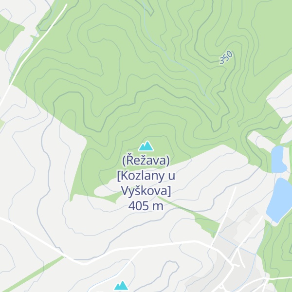 Map of (Řežava) [Kozlany u Vyškova]