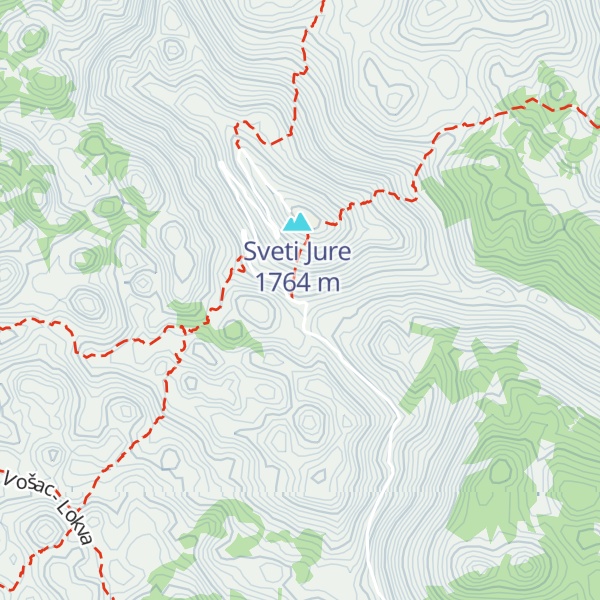 Map of Sveti Jure Mountain Lodge