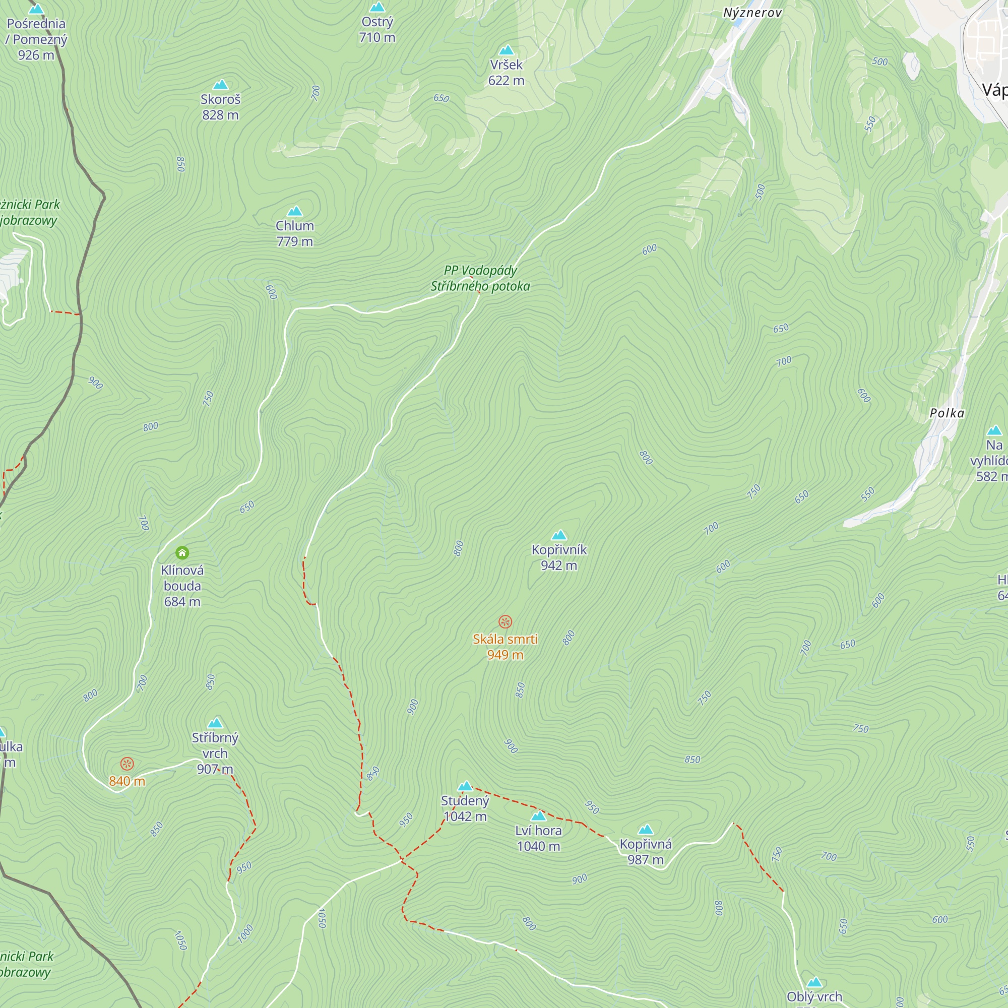 Chata Na Treplu map
