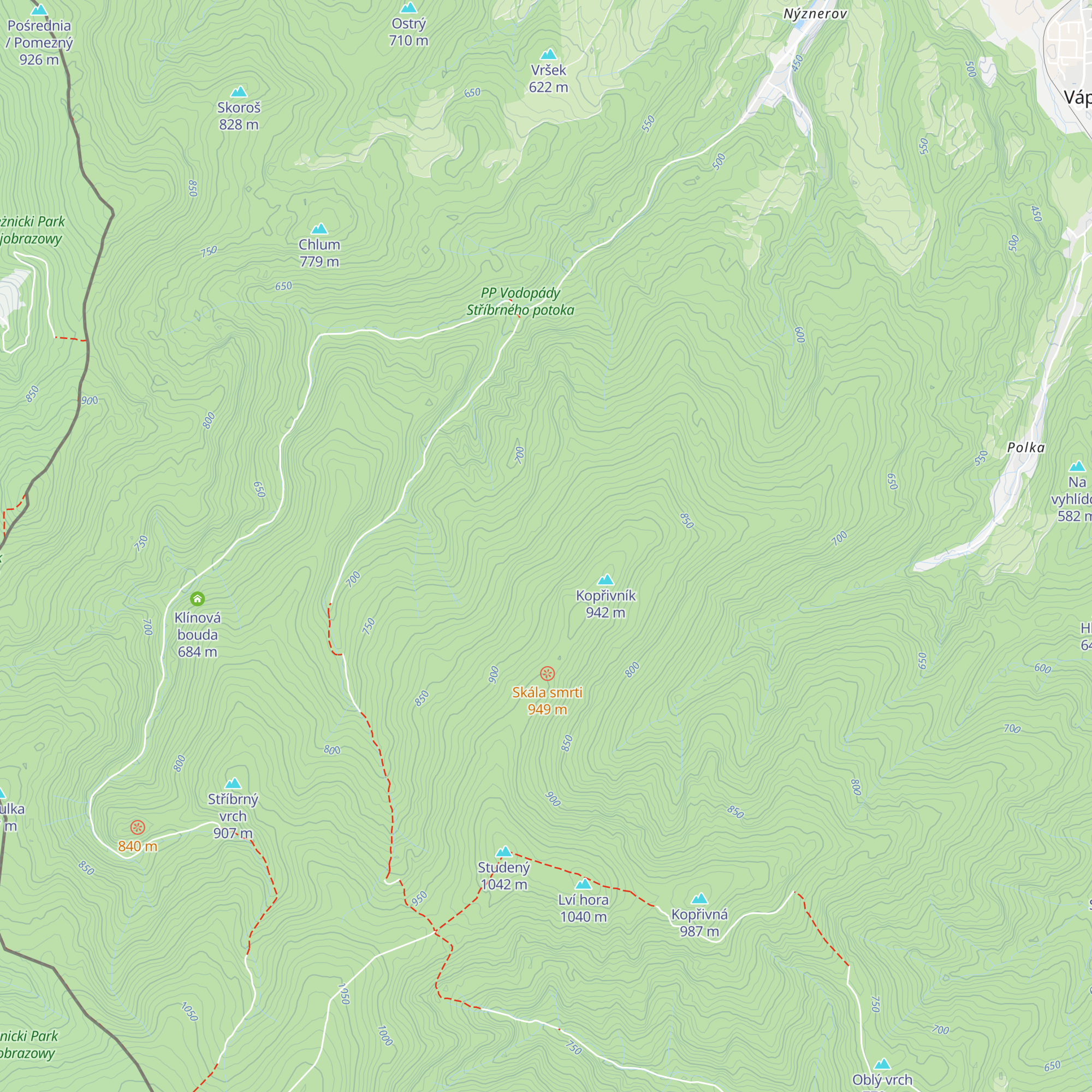 Chata Na Treplu map