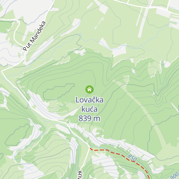 Map of Lovačka kuća