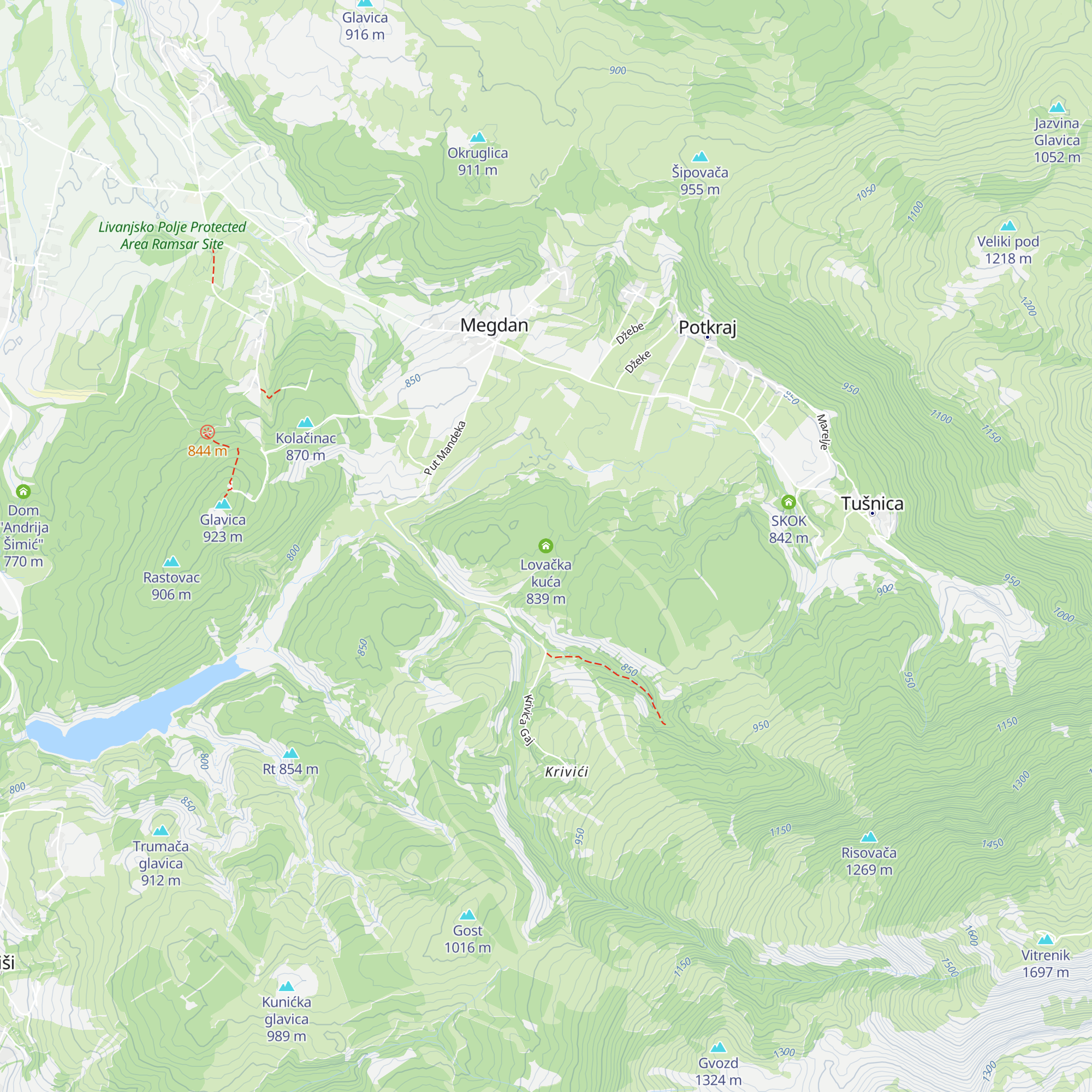 Lovačka kuća map