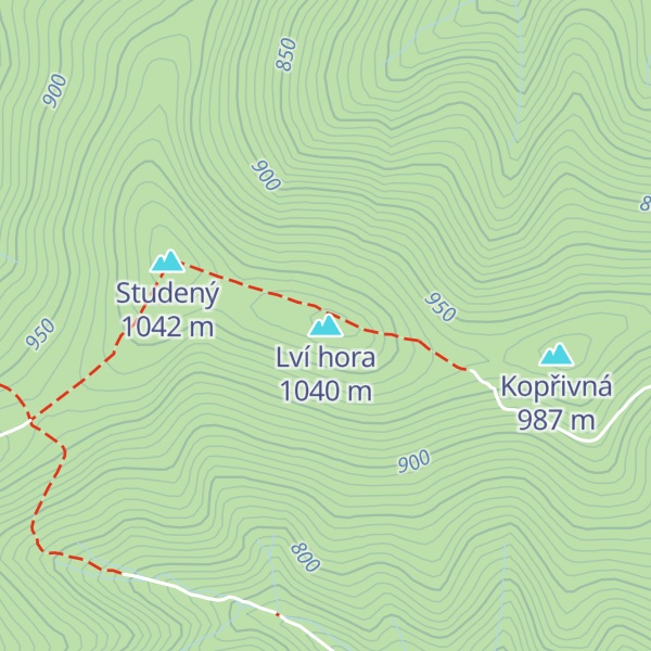 Map of Lví hora
