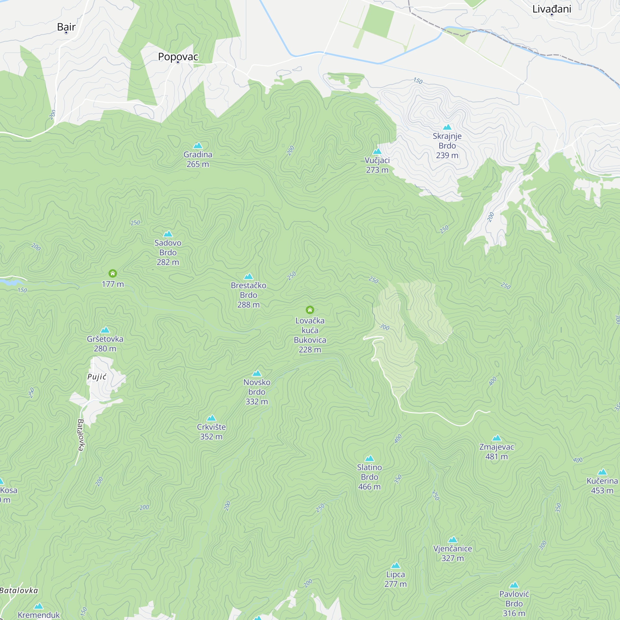 Lovačka kuća Bukovica map