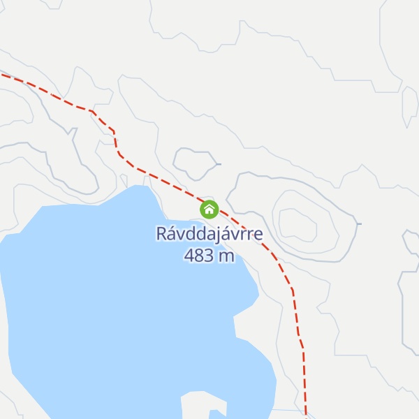 Map of Rávddajávrre