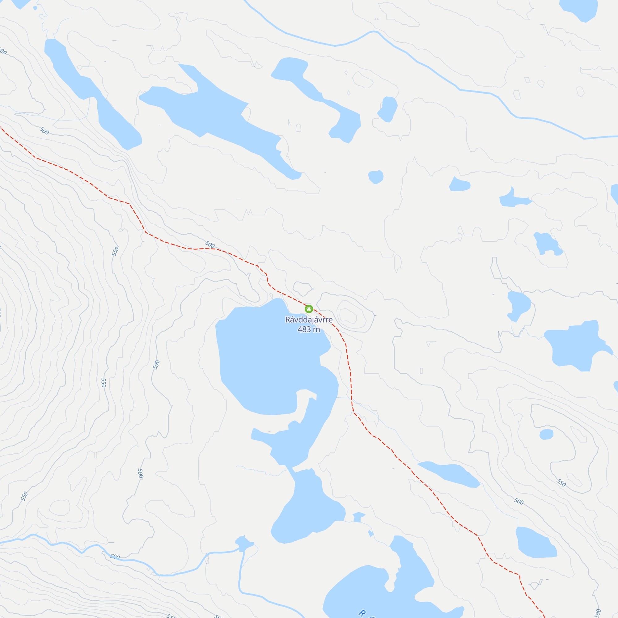 Rávddajávrre map