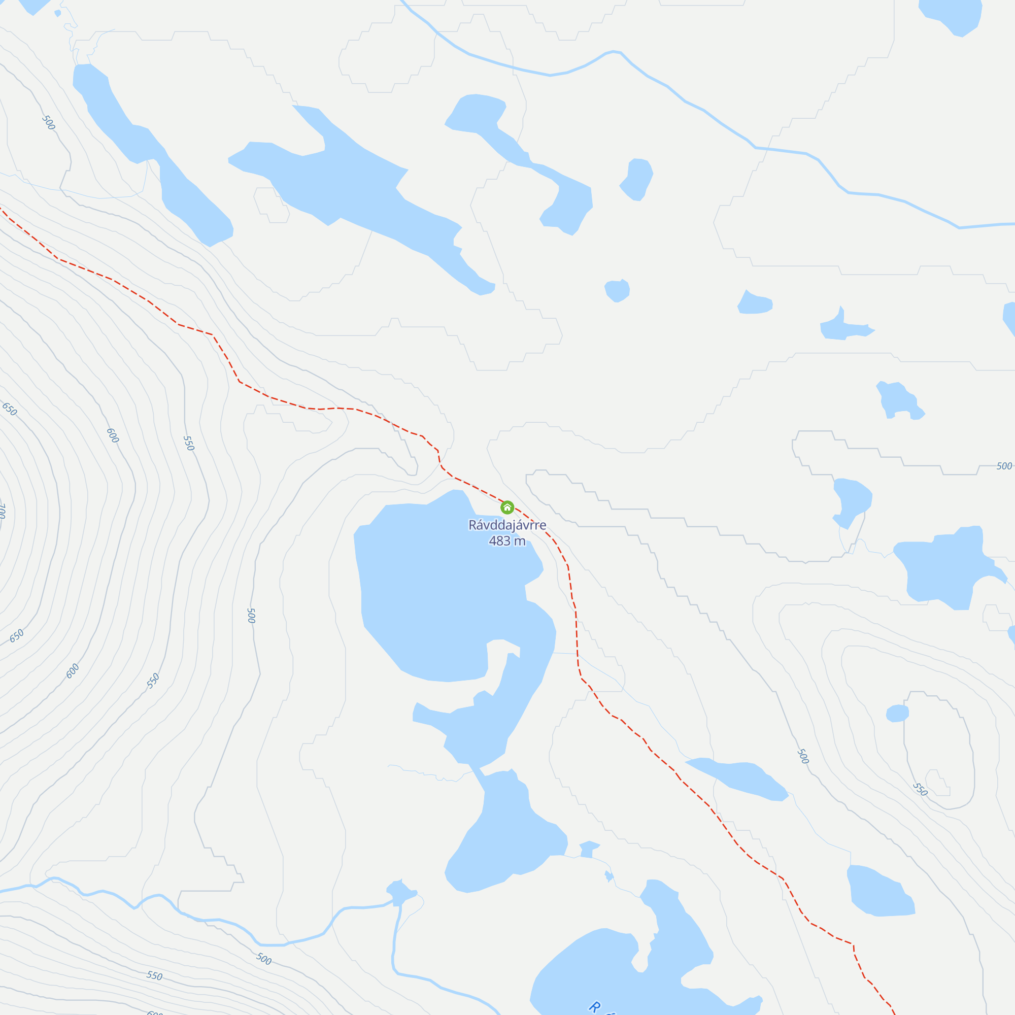 Rávddajávrre map