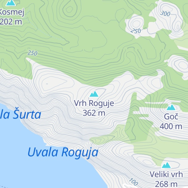 Map of Vrh Roguje