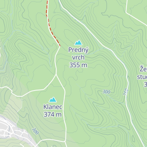 Map of Krupý vrch