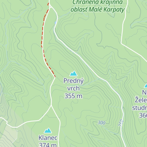 Map of Predný vrch