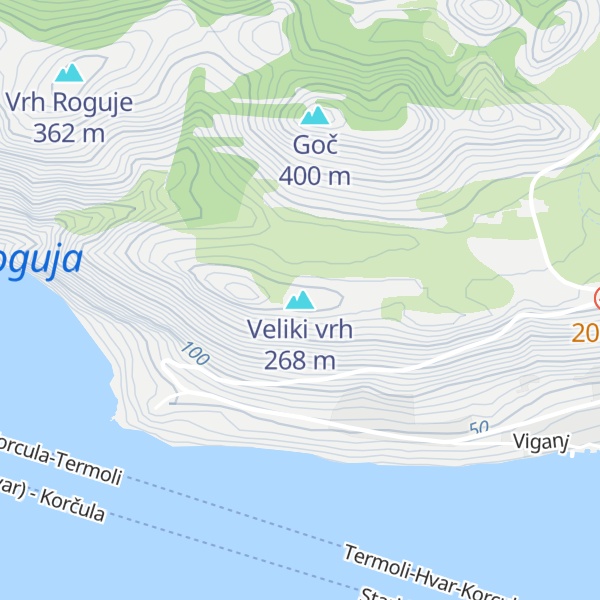 Map of Veliki vrh