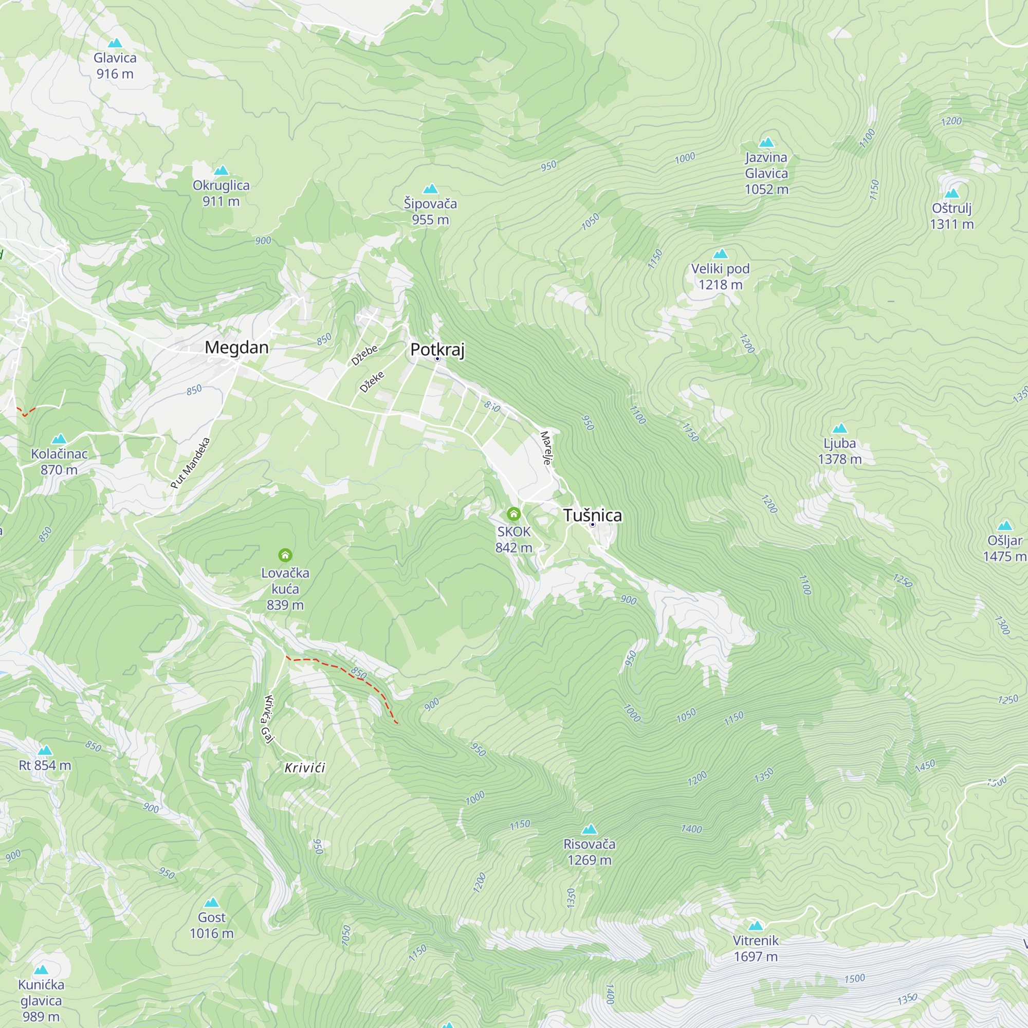 SKOK map