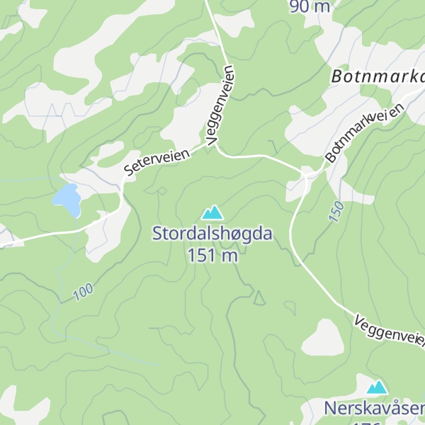 Map of Stordalshøgda