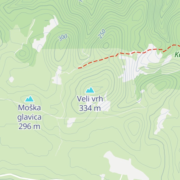 Map of Veli vrh