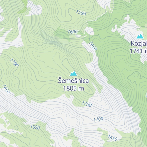 Map of Šemešnica