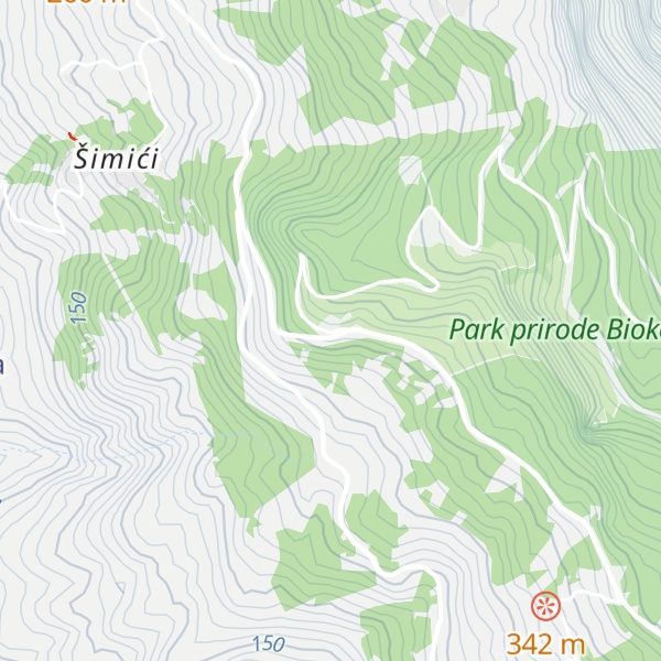 Map of Entry Biokovo Nature Park