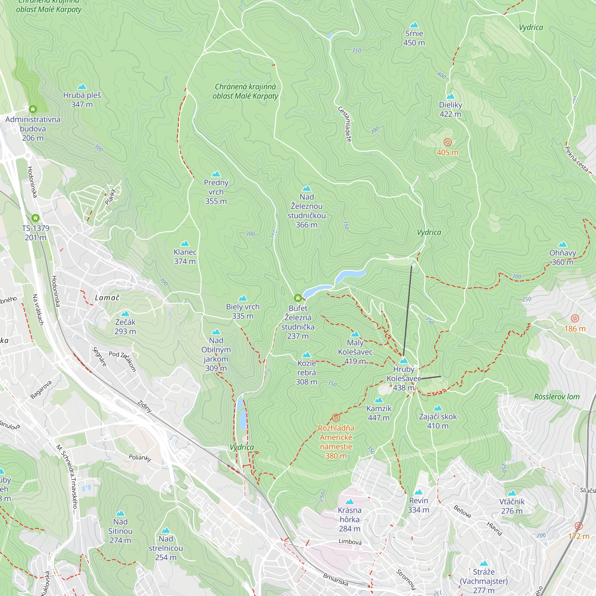 Bufet Železná studnička map