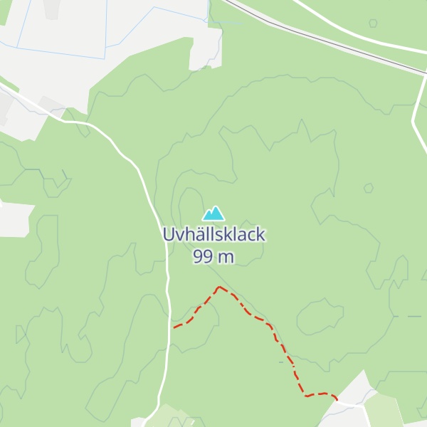Map of Uvhällsklack