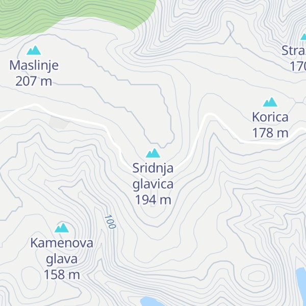 Map of Sridnja glavica