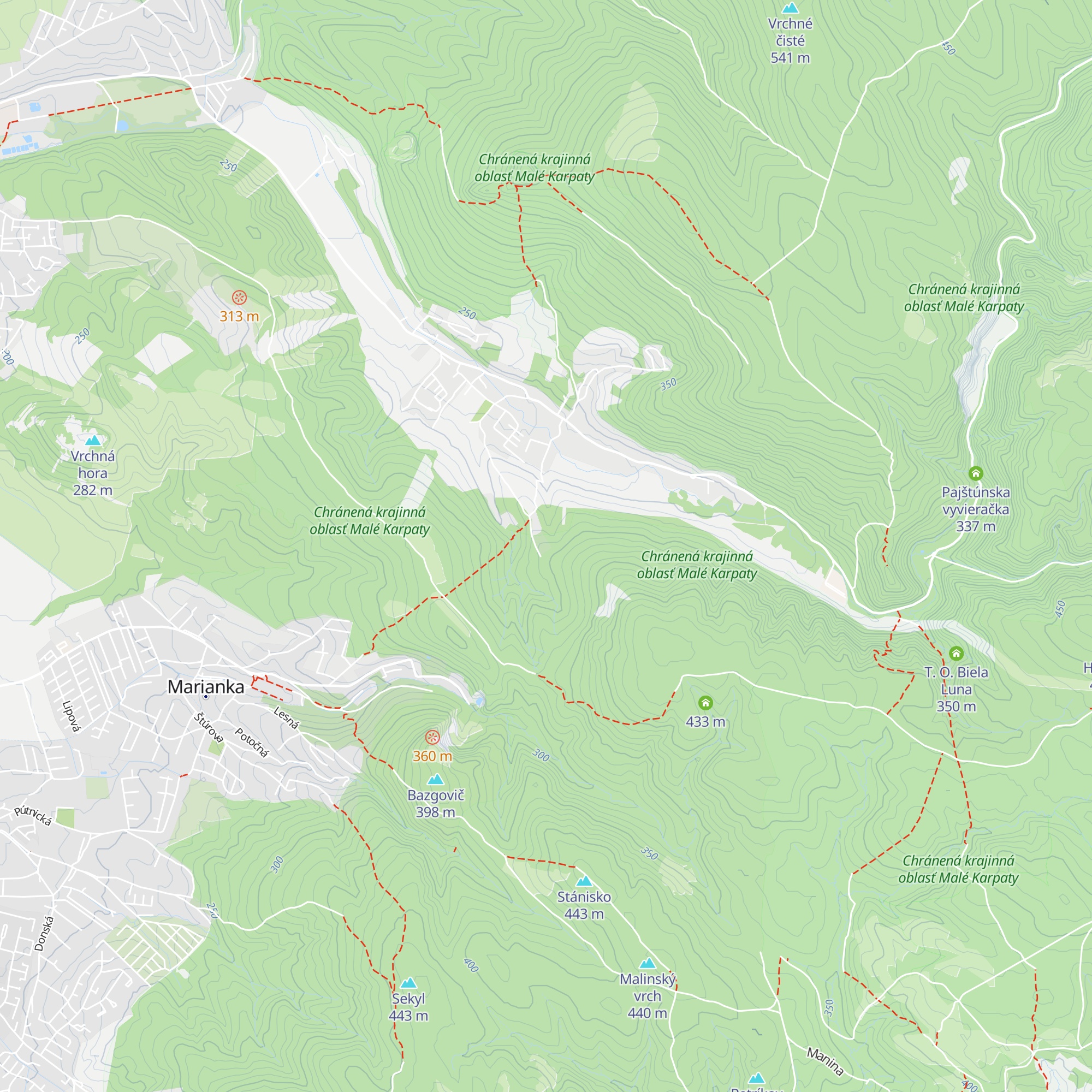 Chata pod Vrchom map