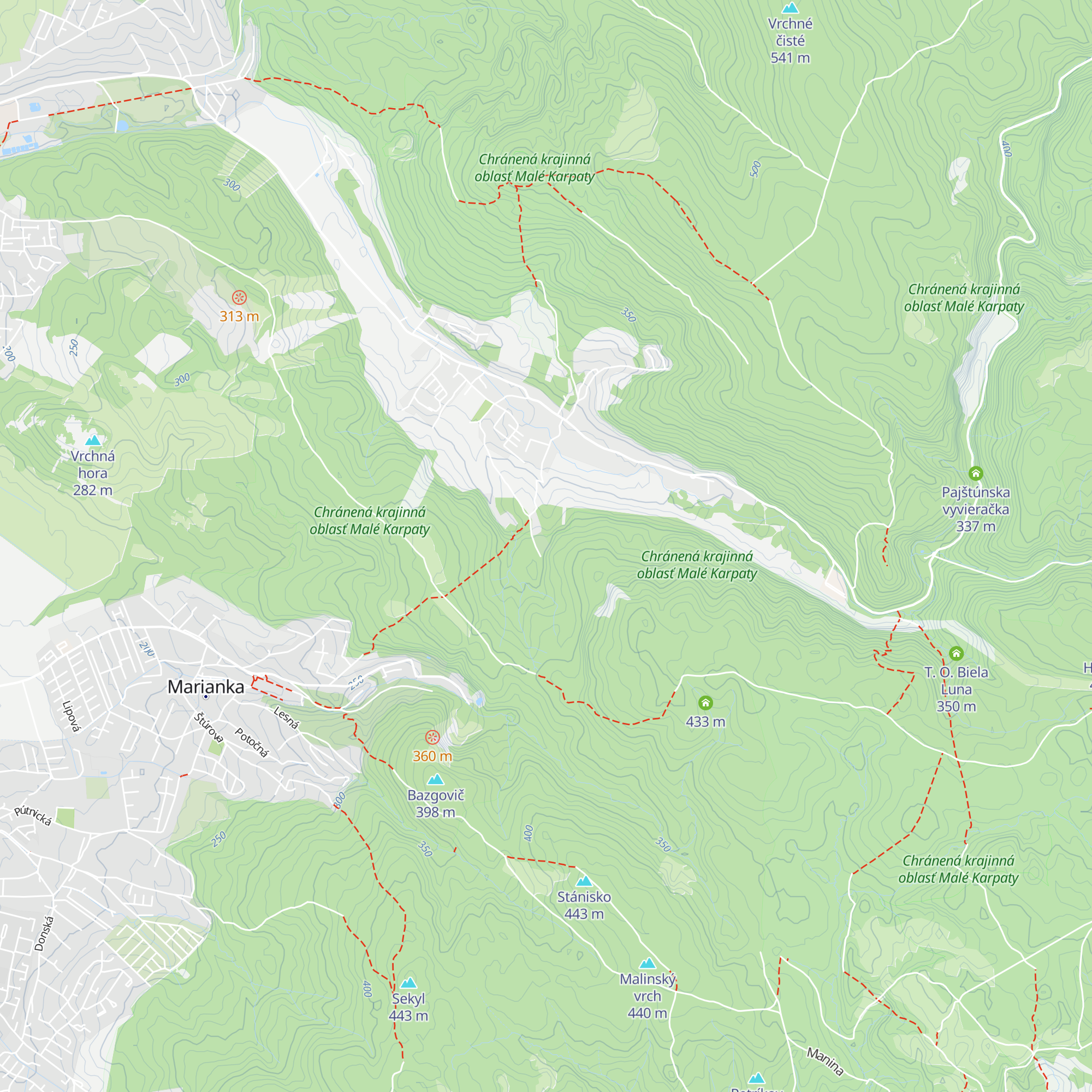 Chata pod Vrchom map
