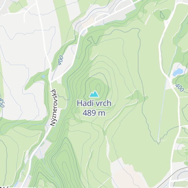 Map of Hadí vrch